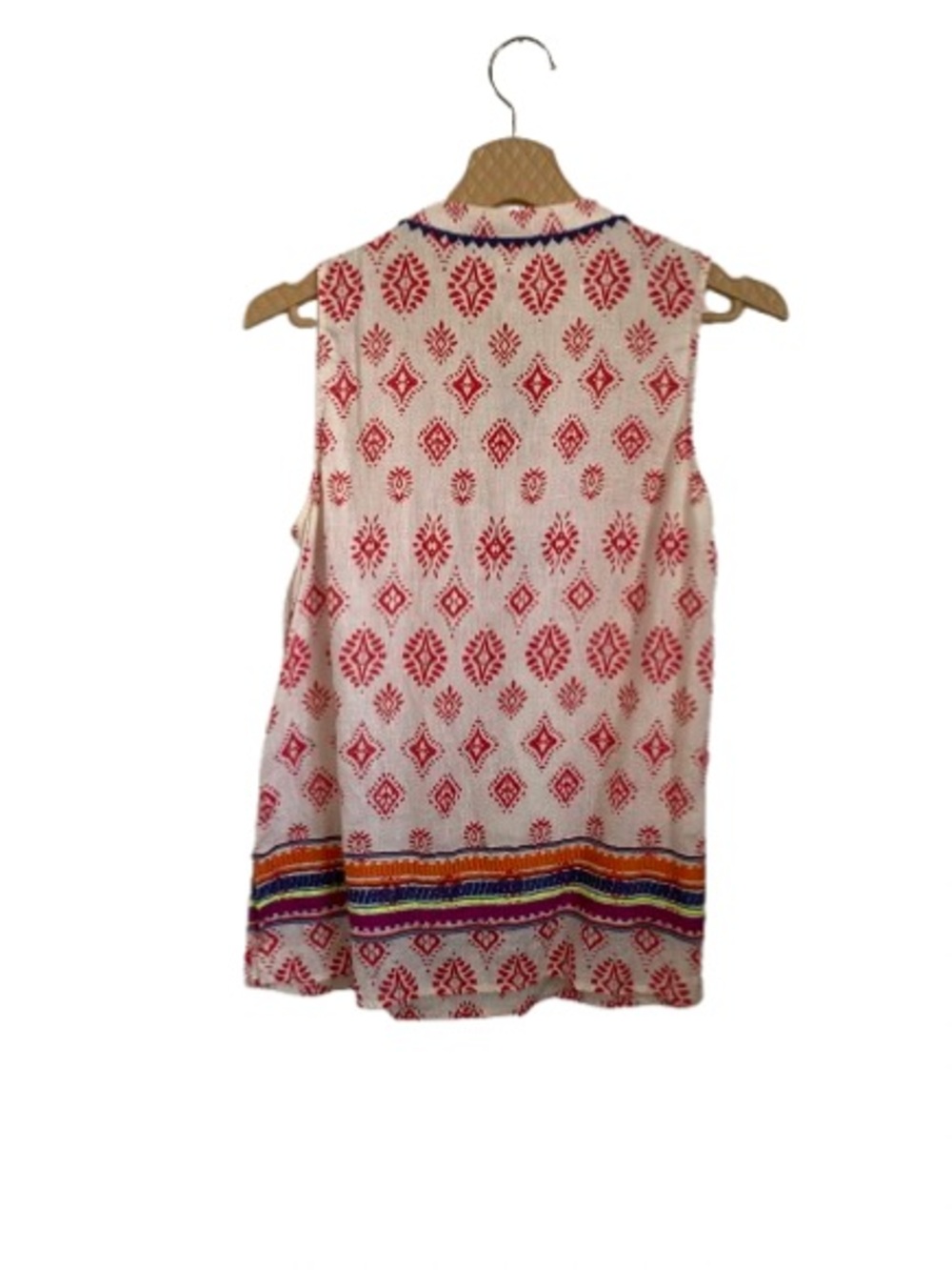 Artisan NY 100% Linen Embroidered Tunic | Size S | Boho Chic White & Red - Picture 2 of 14